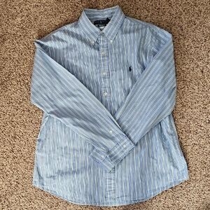 Ralph Lauren Light Blue Striped Dress Shirt